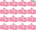 16 Pack Extra Large Heavy Duty Moving Bags Pink Storage Bins with Lids Reinforced Handles &amp Heavy-Duty Zippers Moving Boxes Storage Bags Totes for Clothes Packing Dorms College Supplies Pink