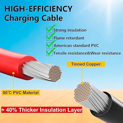 Solar to XT60i Extension Cable 25FT 12AWG Solar Charge Cable Solar Panel Connector to XT60i Adapter Compatible for EcoFlow River Delta Anker SOLIX Power Station