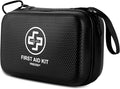 VRIEXSD Premium First Aid Kit 320 Piece Waterproof Hard Shell Eva First Aid Kit for Home Camping Cars Hiking Travel Businesses &amp Outdoor Emergencies - Emergency Medical Kits (Black)