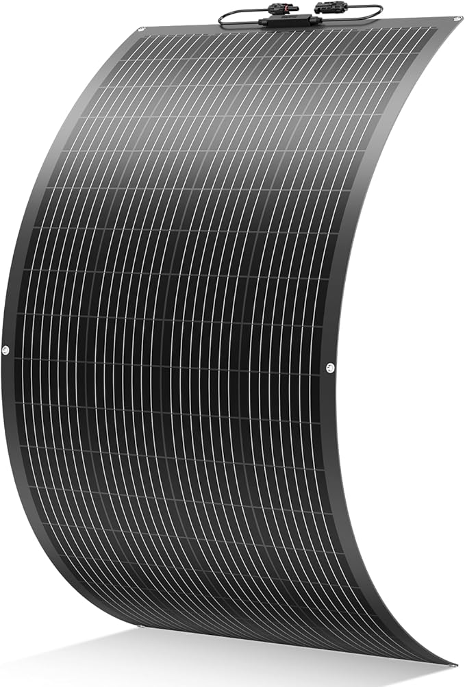 300 Watt Ultra Light Flexible Solar Panel Bendable All Black High Efficiency Monocrystalline Waterproof 24V/12V Perfect for RV Boat Van &amp Uneven Surfaces (Flexible-300W-1PACK)