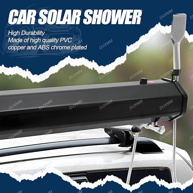 Pressurized Water Tank for Camping ShowerPortable Camping Showerhead Handheld with Storage Bagwith 4.92ft Water Pipe and Shower Headfor Camping Overland Beach 18L