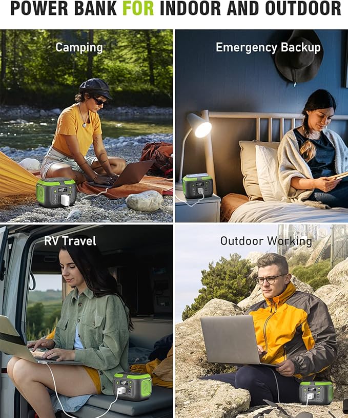 SinKeu 200W Portable Power Station 42000mAh Solar Generator with 110V AC Outlet DC USB C USB QC3.0 155Wh Backup Battery Pack Power Supply for Camping Essential Road Trip Home Outdoor Emergency
