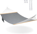 Lazy Daze Hammocks 11 FT Double Outside Hammock Quick Dry Olefin Fabric Hammock with Spreader Bar &amp Side Pocket for Outdoor Poolside Backyard 450 lbs Capacity Grey