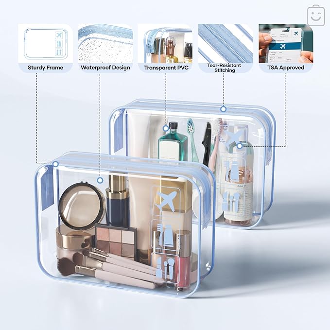 Veken 11 Set Compression Packing Cubes for Travel EssentialsCompressible Expandable Large Luggage Suitcase Organizer Bags for ClothingDurable Space Saver Storage Bags with Toiletry Bags(Light Blue)