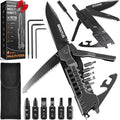 Multitool Knife 17 in 1Fire Starting Sticks Bottle Opener Saw Screwdrivers Bottle Opener Whistle Window Breaker and More -Perfect for Camping Outdoor Survival and Everyday UseGifts for Men Dad