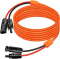 XRDS -RF Solar Extension Cable 20FT 14AWG Tinned Copper with Solar Panel Connectors 10AWG Red &amp Black Branch Wires Heavy Duty Outdoor Power Cord for RV Inverter Generator Off-Grid System