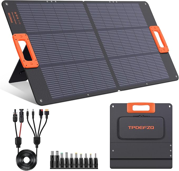 100W Solar PanelN-Type 16BB Portable Solar Panels for Power StationFoladable Solar PanelQC3.0 USB-A &ampType-C25% High EfficiencyIP68ETFE Integrated Design for Outdoor CampingOff Grid