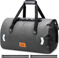 OCKLILY Waterproof Dry Bag 30L Roll-top Motorcycle Tail Bag with Air Valve &amp Quick-fixed Straps Travel Duffle Bags for Kayaking Paddle Boarding Rafting Boating Camping Riding Fishing - Grey