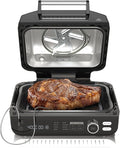 OLIXIS Electric Grill Outdoor/Indoor 8-in-1 Multifunctional Large Electric BBQ Grill for Air Fry Bake Roast Steak Broil and Dehydrate Safe Non-Stick Coating Fry Basket Included