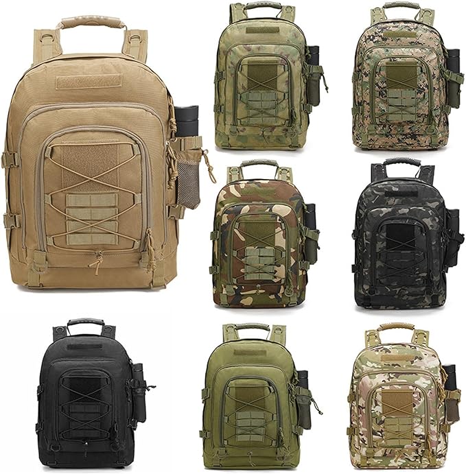 Large tactical military backpack Army Daypack Assault Pack for Men Molle Backpacks Bug Out Bag 3 Day Pack for Hiking Camping Travel Hunting Rucksack Trekking (Khaki)