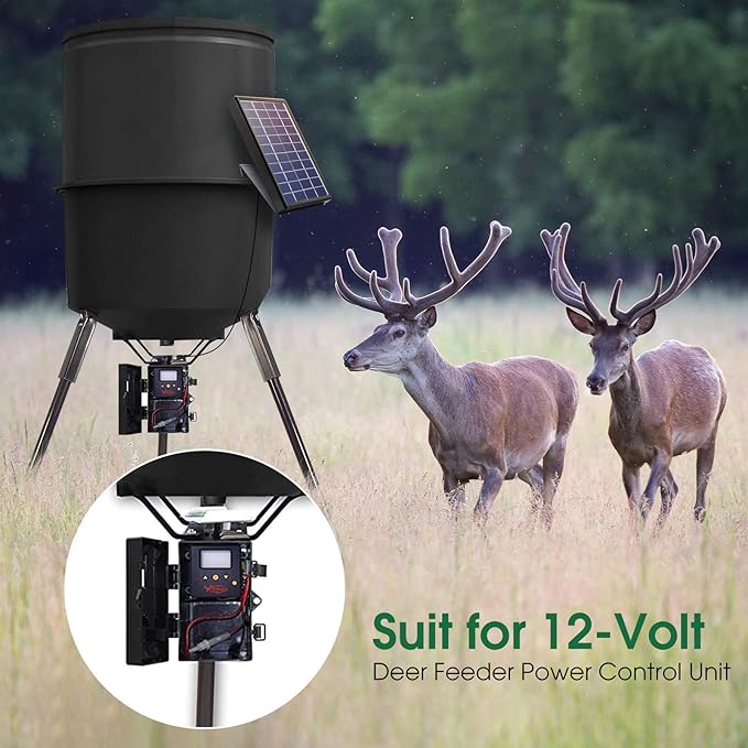 Sumind 12V 3.5W Solar Panel for Deer Feeder Waterproof Outdoor Solar Battery Charger Deer Feeder Battery Charger with Metal Mounting Bracket Alligator Clip