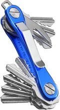 KeySmart Rugged - Multitool Key Holder for Keychain w/Bottle Opener and Pocket Clip Key Organizer for Key Chain EDC Keychains Key Ring for Car Fobs Key Chains Expandable (Up to 14 Keys Blue)