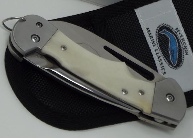 Myerchin Knives Tested at Sea Professional Captain's Knife Engravable Natural Bone Handle Knife &amp Rigging Spike AF300