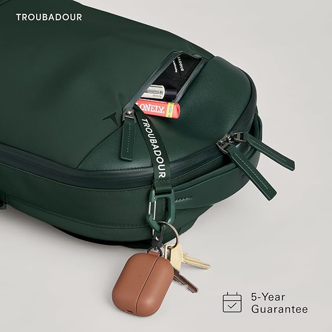Troubadour Apex 4.0-22L Premium Laptop Backpack - Ergonomic &amp Water Resistant - Designed for Work and Travel - Obsidian Green