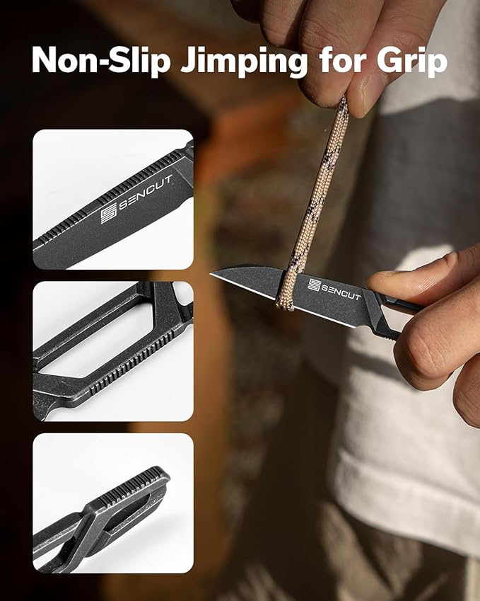 SENCUT TEXO Small Fixed Blade Bundles with Draxor Pocket Knife
