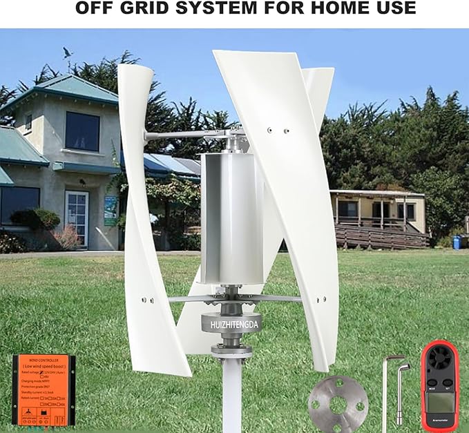 10000W Wind Turbine Vertical Wind Generator Kit 220V Wind Power Generator for Marine RV Home Windmill Generator Suit for Hybrid Solar Wind System
