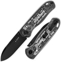 Kizer Drop Bear EDC Pocket Knife 2.97” Nitro-V Blade Acrylic Handle Folding Knife with Thumb Stud Opener Clutch Lock EDC Knives for Men Women Gift V3619A14