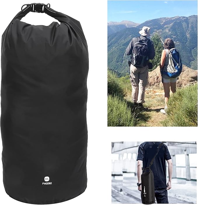 Waterproof Dry Bag 70D Nylon Lightweight Sealed Waterproof Duffel Bag with Shoulder Strap for Travel Swimming Boating Kayaking Camping and Beach