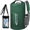 BKNOOU Dry Bag Waterproof Backpack for Women Men 10L/20L Roll Top Lightweight Dry Storage Bag Backpack for Travel Kayaking Boating Rafting Camping Hiking and Beach with Phone Pouch