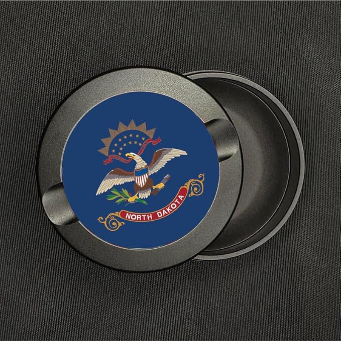 Brotherhood Metal Zyn Container - Metal Zyn Holder - Zyn Metal Can - Metal Container for Zyn Holder - Metal Zyn Can Golf Gifts for Him - Zyn Containers for Golf - North Dakota State Flag