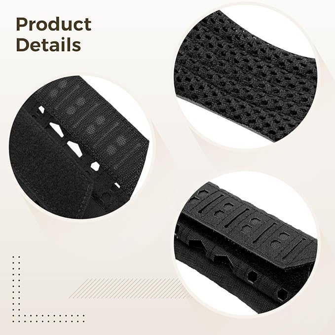 Shock Absorbing Shoulder Strap Pads 2-Piece Breathable Mesh Cushions for Tactical Vests &amp Backpacks Load Distribution for Hiking &amp Tactical Use