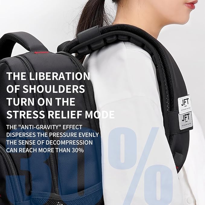 JFT Backpack Strap Pads with Air Cushions for Duffle Bag Anti-gravity Decompression Anti-Slip Ventilation and Heat Dissipation Design Keep Dry(2 PCs)