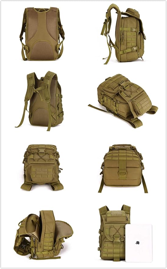 UNISTRENGH 40L Tactical Military Molle Backpack Water&ampAbrasion Resistant Trekking Bag for Outdoor Traveling Mountaineering Hunting (ACU Digtial)