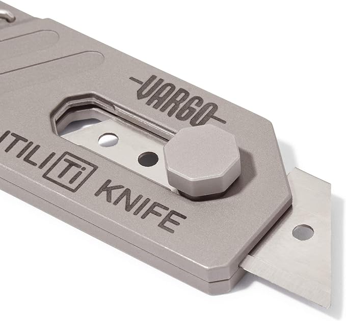 Vargo Titanium Utiliti Knife - Lightweight Pocket Utility Knife with Locking Blade