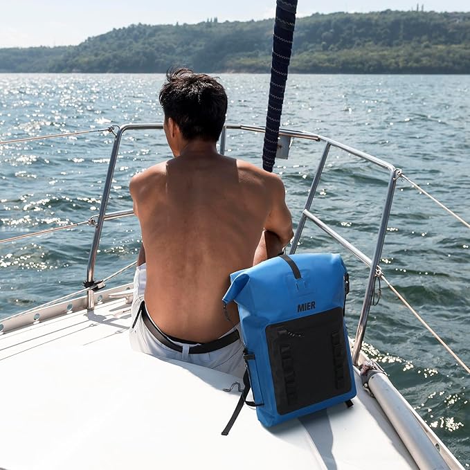 MIER Dry Bag Waterproof Backpack 30L Dry Sack Heavy Duty Roll-Top Closure for Kayaking Beach Boating Swimming Surfing