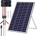SOLPERK Solar Panel Kit 30W 24V Intelligent Waterproof 10A PWM Controller Home Outdoor Solar Battery Charger for RV Car Boat Marine Tractor Camping 24 Volt Batteries Solar Panel Charger (30W 24V)