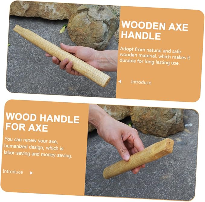 Toddmomy 10pcs Outdoor Axe Handle Replacement Square Wood Axe Handle Durability