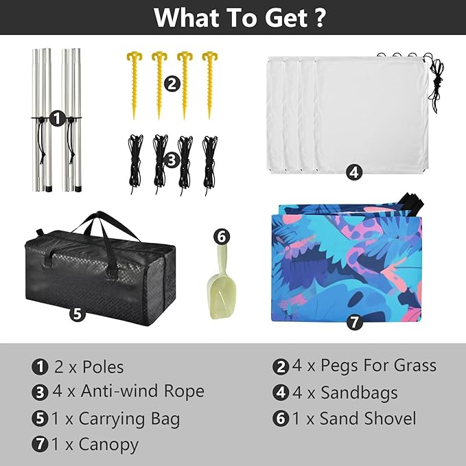 Aesthetic Unique Beauty Leopard Purple Blue Beach Tent &amp Canopy UPF50+ Protection Easy Setup Shade Sun Shelter Includes Sand Shovel Sandbags Stability Poles for Camping Picnics Backyard &amp