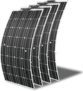 400W Solar Panel Semi Flexible (4pcs 100W) Mono Solar Module for Garden Shed Camping Mobile Home Ideal for 12v Car Battery