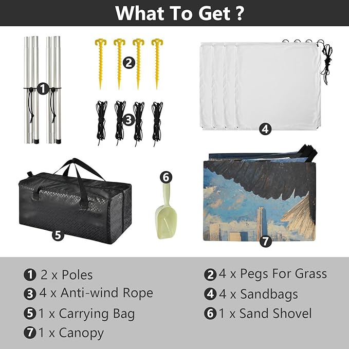 ALAZA Eagles Spread Out Wings Above The Skyline Beach Tent Sun Shelter Portable Canopy Sunshade for Outdoor Camping Picnics Backyard Fun 10x9 ft