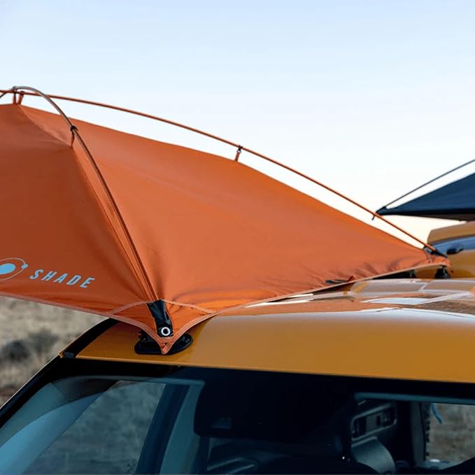 MoonShade Portable Vehicle Awning Large 9' x 7' Shade Coverage Lightweight Durable Car Canopy Suitable for Trucks SUVs Vans Campers and More (Sunset)