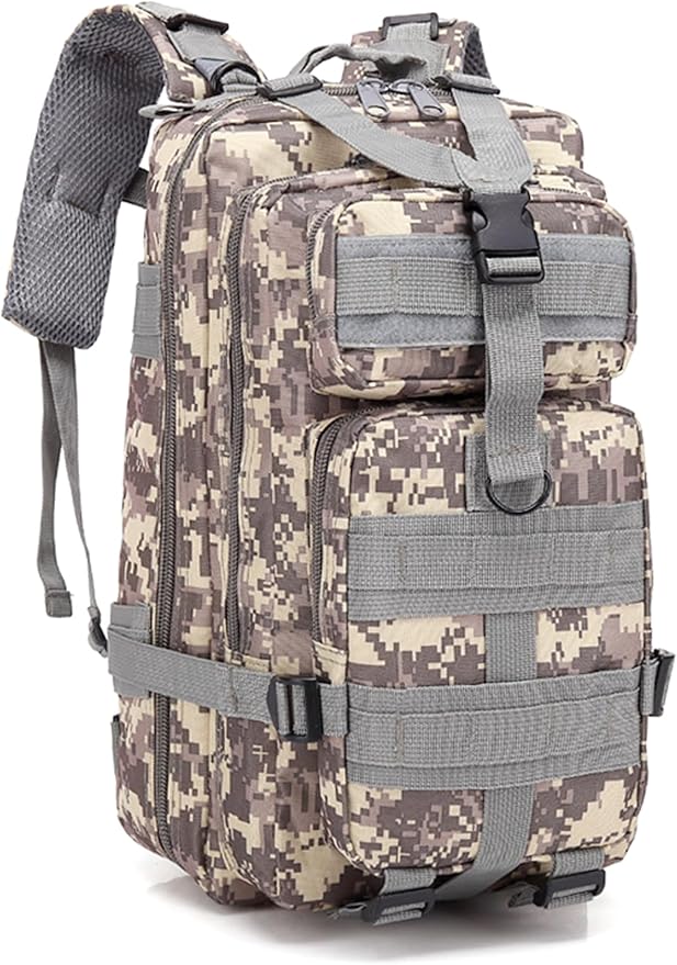 Men's 35L Hiking Backpack Oxford Cloth Outdoor Tactical Rucksack Large Capacity Camping Travel Daypack Duffel Bag (C/Multicolor)