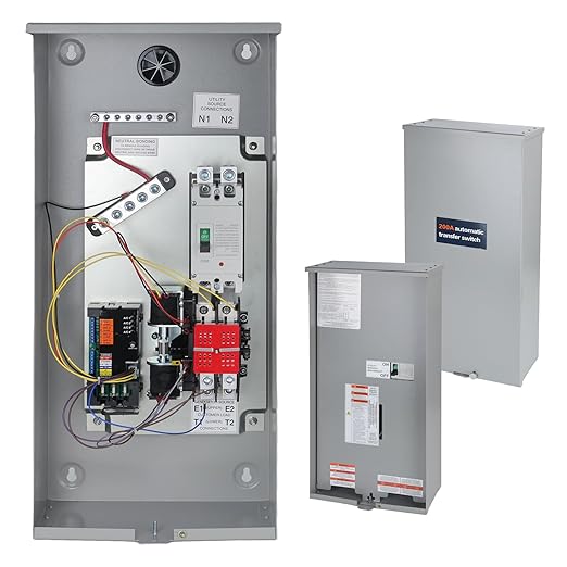 Universal 200A Automatic Transfer Switch with Power ManagementReplacement for Generac RXSW200A3. Features a Rugged NEMA 3R Aluminum Enclosure for Outdoor use.