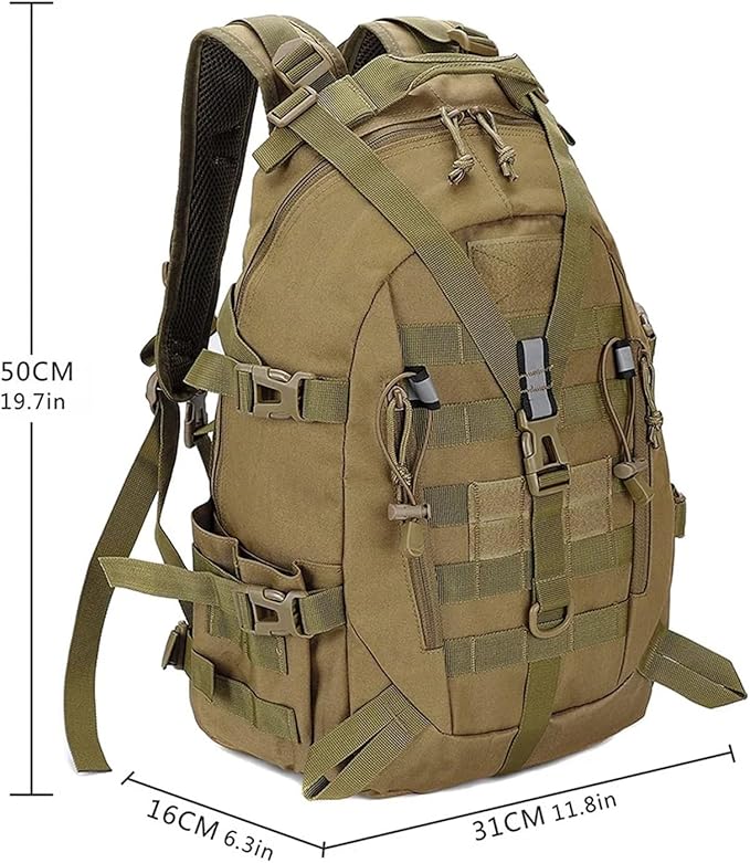 Genérico Compatible For 25L/15L Tactical Backpack Outdoor Survival CampingHiking Waterproof Sports(25L-Camouflage)