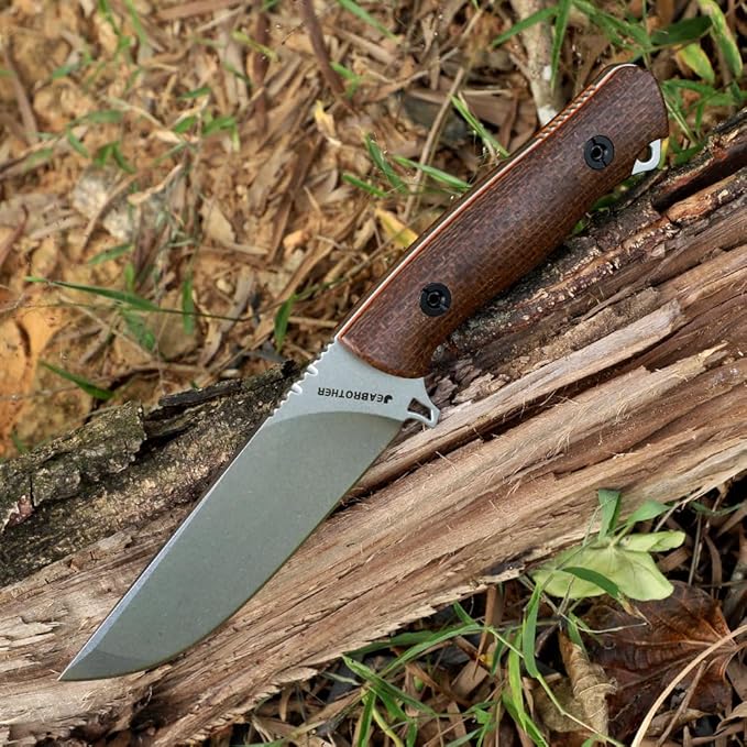 Fixed Blade Fishing Knife - Ideal Outdoor Knife 14C28N Steel - Camping - Hand Tools (A)