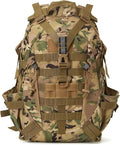 Jungle Leopard 40L Tactical Backpack Men Camping Hiking Bag Reflective Travel Survival MOLLE Climbing Rucksack(CP)