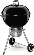 Weber Original Kettle Premium Charcoal Grill 22-Inch Black – Outdoor BBQ Grill with Built‑In Thermometer Heat Control Dampers &amp One‑Touch™ Cleaning System