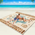 Beach Blanket Waterproof Sandproof Beach Mat 79 X 83/10'x9'for 2-8 Adults Quick Drying Outdoor Picnic Mat Beach Accessories for Travel Camping Hiking