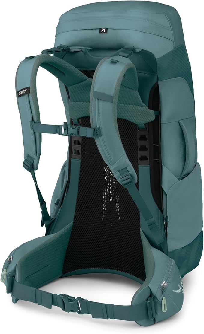 Osprey Farpoint Trek 55L Men's Travel Backpack - Hybrid Backpacking &amp Travel Bag with Internal Organization Cascade Blue/Torrent Blue