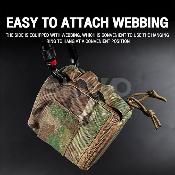 Outdoor Tactical Toilet Roll Holder Molle Pouch Portable Roll Paper Storage BagCamping Hunting Fishing Hiking Accessories Pack
