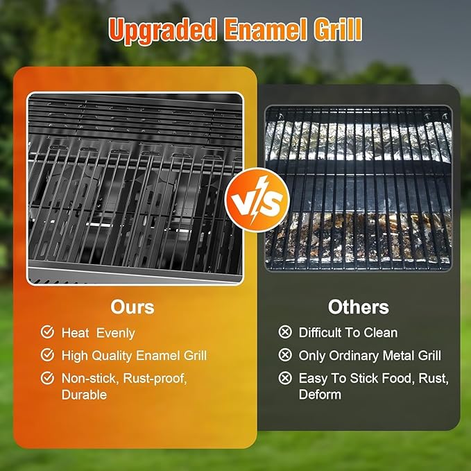 Electactic Propane Gas Grill 3-Burner 24000 BTU Stainless Steel BBQ Grill with Foldable Shelf for Outdoor Barbecue and Cooking