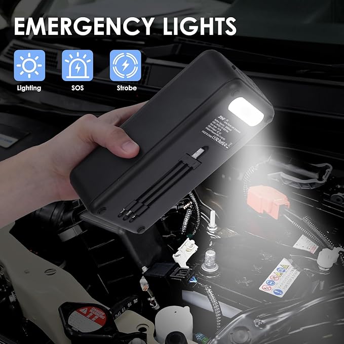JIYHF Portable Power Station 74Wh Solar Generator &amp Backup Power with 45W USB-C PD 3000A Jump Starter with Air Compressor Ideal as a Portable Power for Emergency car Battery Jumper RV inflat