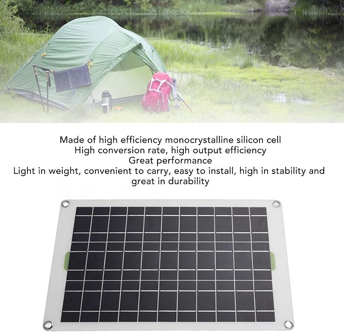 30A MPPT Solar Controller and Solar Panel Kit 12V 24V 50W Solar Panel Charger Battery Charger for RV Trailer Boat Marine Camping Emergency