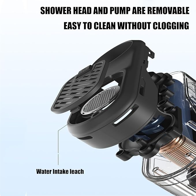Portable outdoor shower high pressure water-saving showerhead 0.3mm water outlet quick-connect connector suitable for camping travel pet shower
