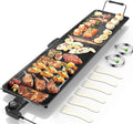 Costzon 35 Electric Griddle 2000W Nonstick Extra Large Griddle Long Table Top Grill w/5-Level Temp &amp Drip Tray Indoor Outdoor Cooking Plates Teppanyaki Grill for Pancake BBQ Camping Gatherin