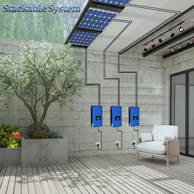 Y&ampH 1000W Grid Tie Inverter Power Limiter DC25-60V Solar Input AC110V/240V Auto Switch